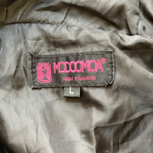 Cropped Leather Hooded Jacket - Picture 5 of 5